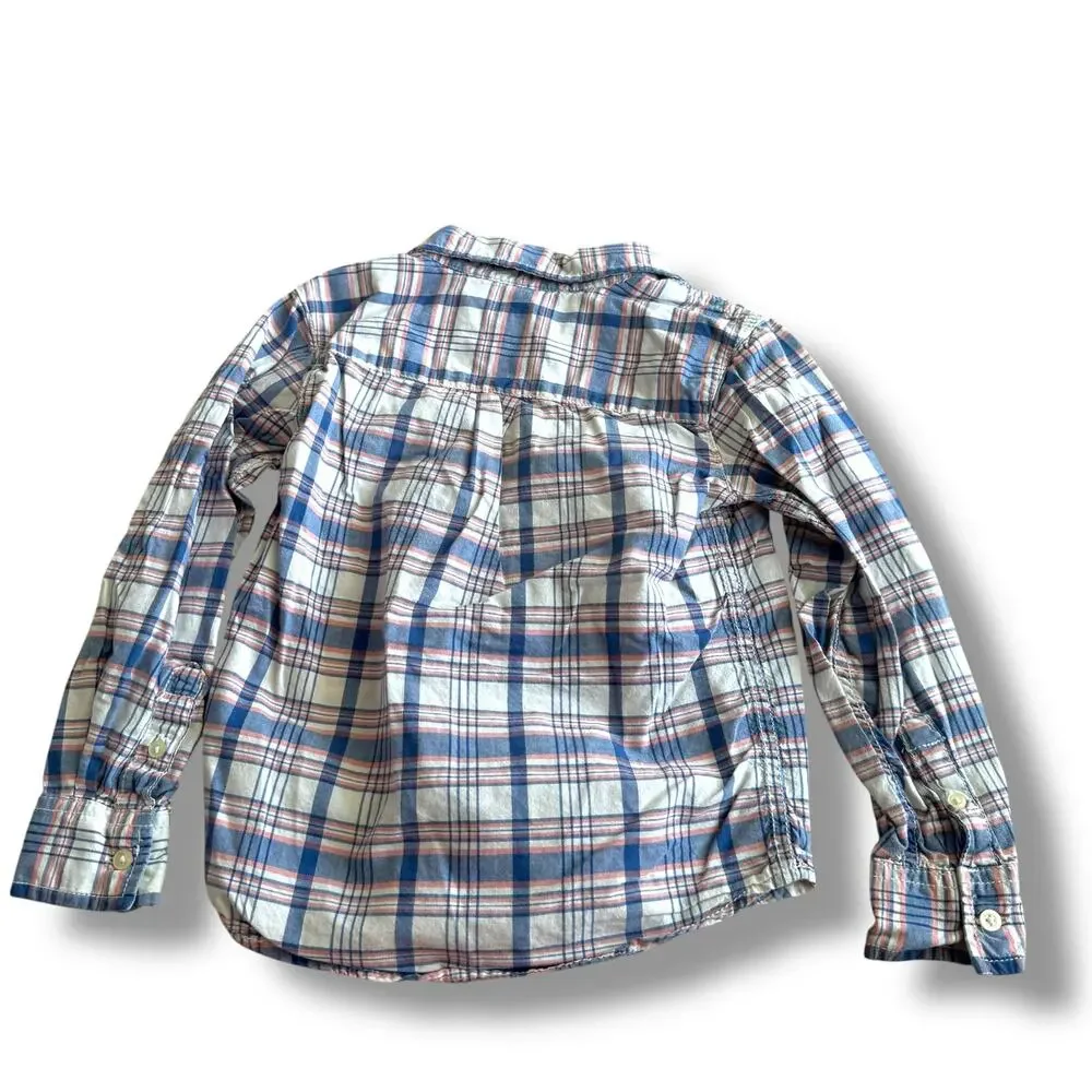 Carter's Boys‎ Long Sleeve Plaid Button-Up Shirt - Size 5